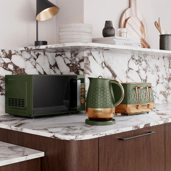 Morphy Richards Cassini 20L 800W Green Digital Microwave - Olivine │ 511422