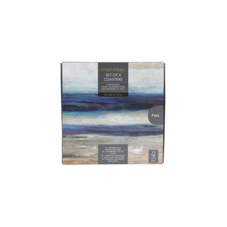 Creative Tops Blue Abstract Pack Of 4 Premium Coasters | 5176612