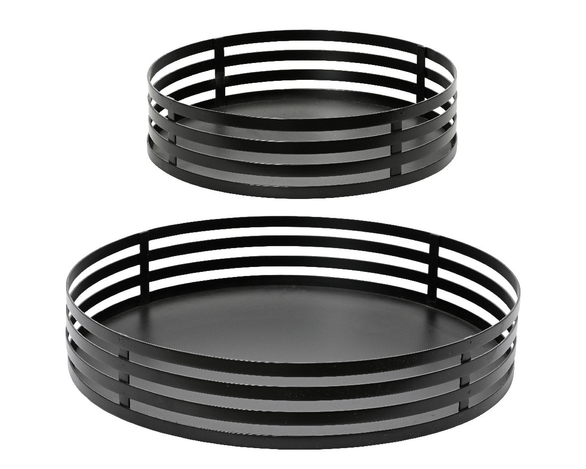 Iron Round Tray Black | 523231