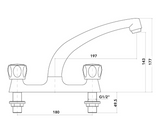 Luna Deck Kitchen Sink Mixer - Chrome | 580006