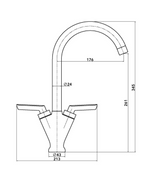 Freya Dual Lever Kitchen Sink Mixer - Chrome | 580084