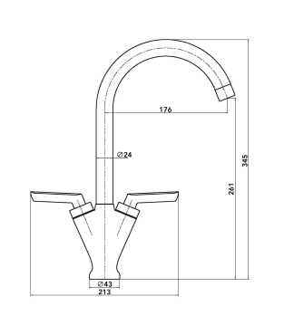 Freya Dual Lever Kitchen Sink Mixer - Chrome | 580084