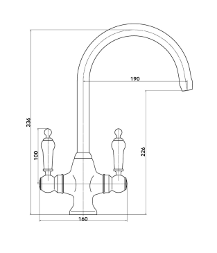 Dashwood Kitchen Sink Mixer - Chrome | 580304