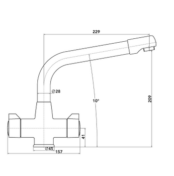 Sofia Kitchen Sink Mixer - Chrome | 580314