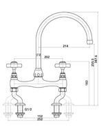 Darcy Dual Bridge Kitchen Sink Mixer - Chrome | 580316