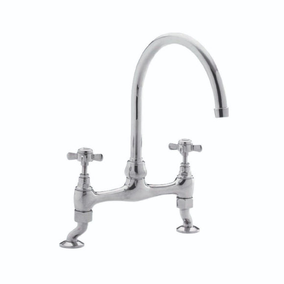 Darcy Dual Bridge Kitchen Sink Mixer - Chrome | 580316