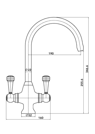 Brandon Dual Flow Cruciform Kitchen Sink Mixer - Chrome| 580324