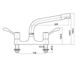 Sienna Lever Deck Kitchen Sink Mixer - Chrome | 598054