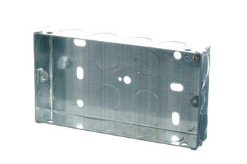 Powermaster 2 Gang 25mm Flush Metal Box | 6016-84
