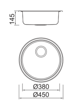 Eirline Karina Round Bowl Kitchen Sink | 610419K