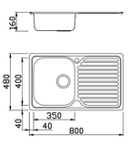 Eirline Karina Compact Kitchen Sink | 610420K