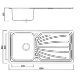 Eirline Karina Plus Standard Kitchen Sink | 610424K