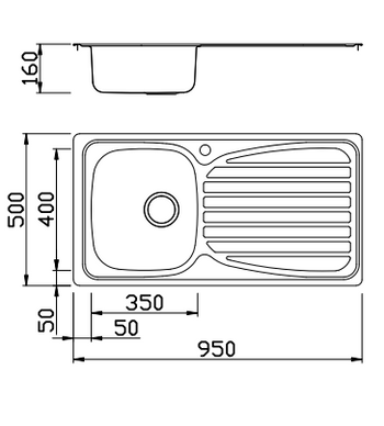 Eirline Karina Standard Kitchen Sink | 611100K