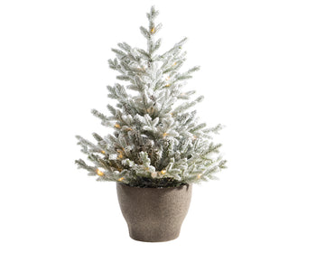 120cm Indoor & Outdoor Micro LED Norway Snowy Potted Tree | 680297