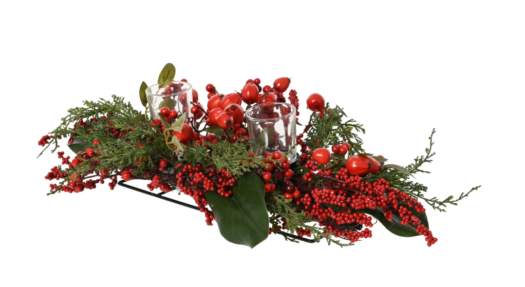 Red Big Berry Table Table Piece 22cm X 50cm | 681388