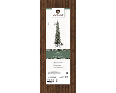 210cm Snowy Pencil Pine Tree | 684022