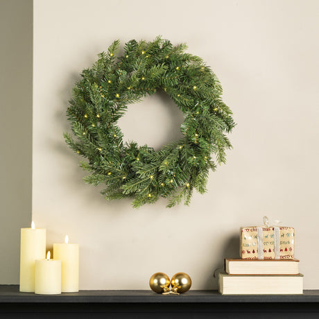 Micro Led Grandis Wreath 50cm  | 690410