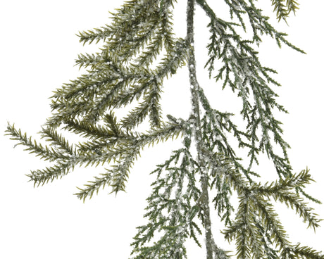 Glittery Snow Fern Garland 180cm | 704877