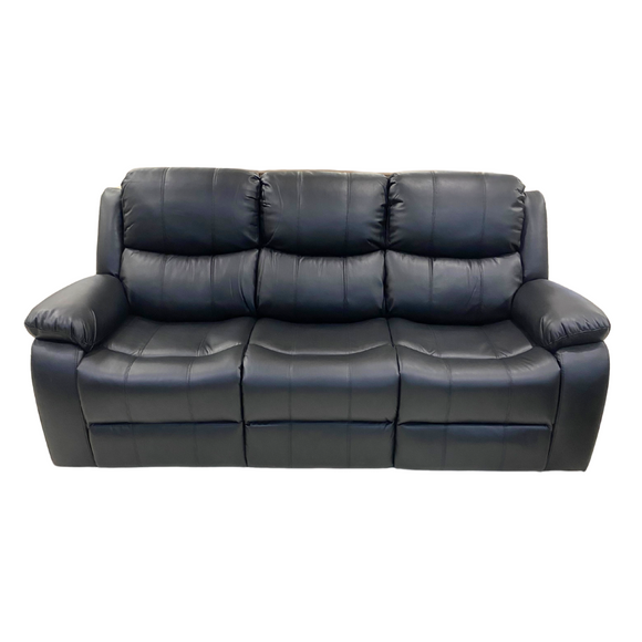 Oisin 3 Seater Recliner Black | OIS-BK-3R