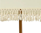 Polyester Outdoor Parasol with Fringe - Off White | 806389