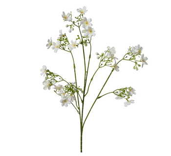 Mini Blossom Spray On Stem 67cm - White | 811922