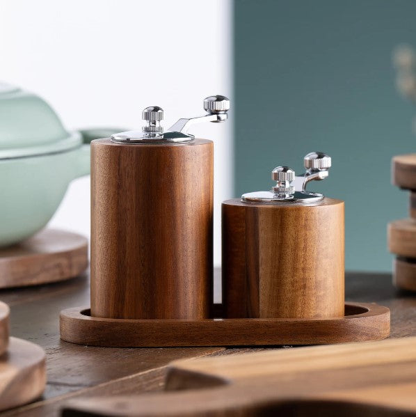 Belleek Living Acacia Salt & Pepper Mill Grinder Set | 8426