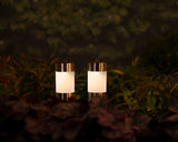 14cm LED Warm White Solar Stake Light - Stainless Steel | 894813