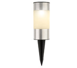 14cm LED Warm White Solar Stake Light - Stainless Steel | 894813