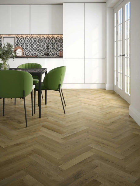 Herringbone Privas Oak Laminate Flooring AC4 | 9053