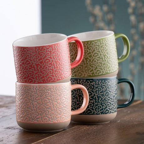 Belleek Living Squiggle Mugs Set of 4 | 9423