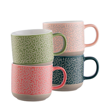 Belleek Living Squiggle Mugs Set of 4 | 9423