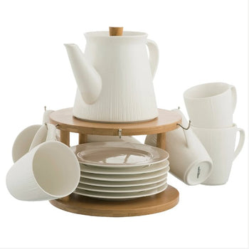 Belleek Living Pekoe 13 Piece Set & Stand | 9430