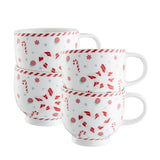 Belleek Living Peppermint Party Set - 4 Footed Mugs | 9516