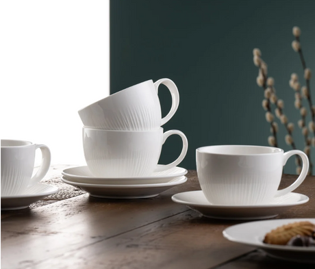 Belleek Living Erne Cappuccino Cup & Saucer Set of 4 | 9555