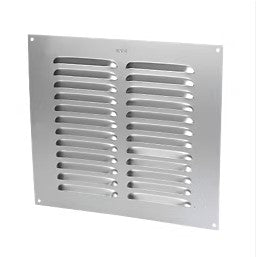 Map Fixed Louver (9")X(9") Metal Vent 229 x 229 Satin Aluminium | 959-31