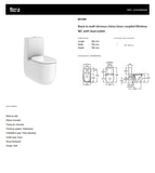Beyond Back to Wall Vitreous China Close-Coupled Rimless WC with Dual Outlet | A3420B9000