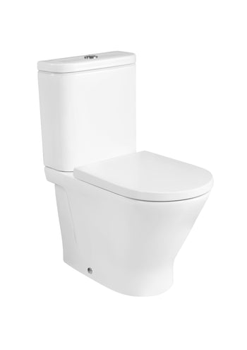 ROUND - Back to Wall Vitreous China Close-Coupled Rimless WC with Dual Outlet | A3420N7000