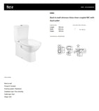 Debba Back to Wall Vitreous China Close-Coupled WC with Dual Outlet | A34299B00U