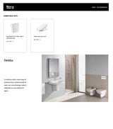 Debba Back to Wall Vitreous China Close-Coupled WC with Dual Outlet | A34299B00U