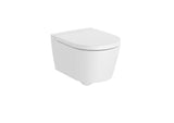 Round - Compact Vitreous China Rimless Wall-Hung WC with Horizontal Outlet