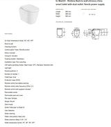 In-Wash® Rimless Back to wall vitreous china smart toilet with dual outlet | A80306300R