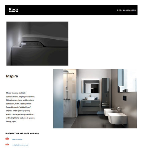 In-Wash® Rimless Back to wall vitreous china smart toilet with dual outlet | A80306300R