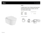 In-Wash® with In-Tank Rimless Wall-Hung Smart Toilet with Integrated Tank | A803094000