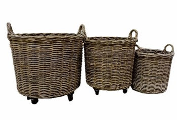 Premium KUBU Round Basket with Handles