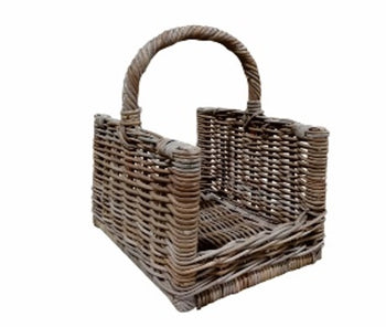 Classic Kubu Log Basket with Handle │ ALLFIR1037