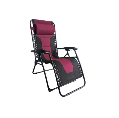 Padded Zero Gravity Chair - Black & Burgundy | ALLGAR3015