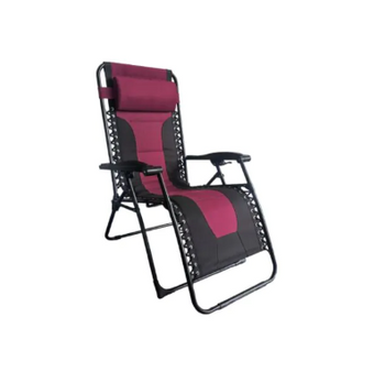 Padded Zero Gravity Chair - Black & Burgundy | ALLGAR3015