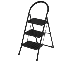 Protekk Round-Hail 3 step stool | ALLLAD1007