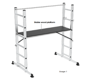 Protekk 3 In 1 Multi-Function  Scaffolding Ladder | ALLLAD1009