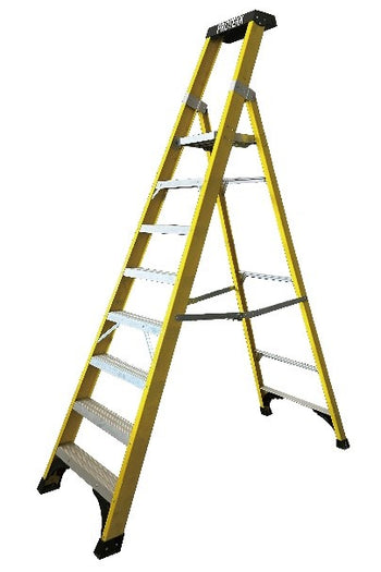 Protekk Fiberglass Ladder 8 Tread with Platform | ALLLAD2006